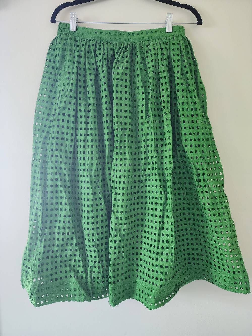 Kate Spade X Target Green Eyelet A-Line Midi Skirt